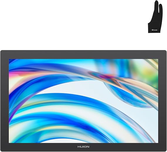HUION KAMVAS Pro 24 (Gen 3) Touch Drawing Tablet with Screen Bundle HUION Palm Rejection Artist Glove