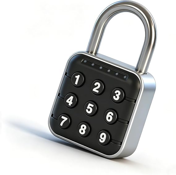 BLOSSOM Digital Padlock for Gym Smart Combination Locker 9 Digits with LED Lights Smart Keyless Entry for School, Shed, Fence (SY13)