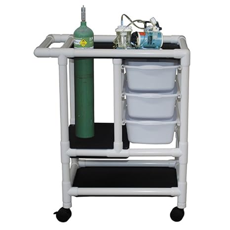 MJM International 1010-3TWN-MRI Crash Cart Medical Emergency Cart, 36.5" H x 31.5" L x 20" W, Durable Hospital Equipment