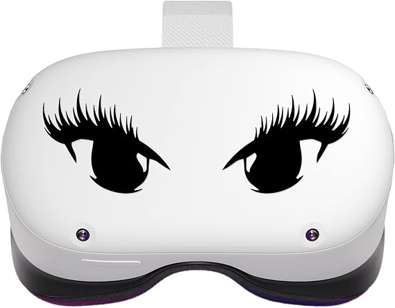 Female Anime Eyes Eyelashes Vinyl Decal Fits: Oculus Quest/Quest 2 Rift PSVR Headsets