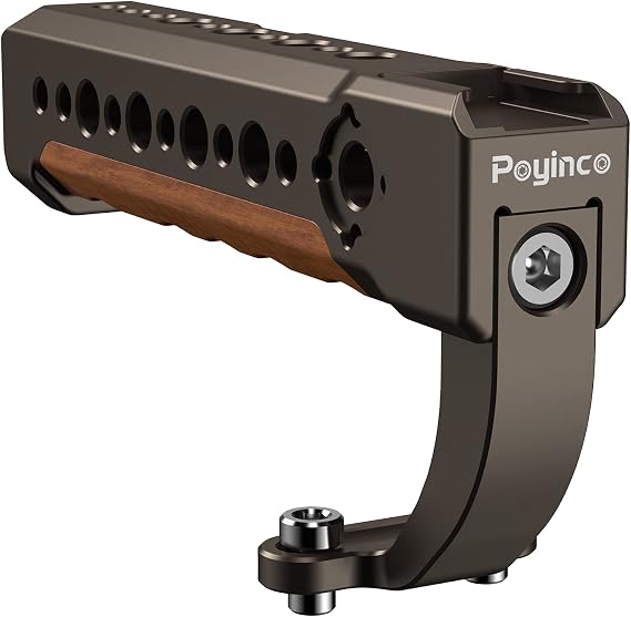 Camera Top Handle Grip and Cage Stabilizer Rig with Cold Shoe Mount for DSLR Camera
