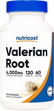Nutricost Valerian Root Extract 120 Capsules for 60 Servings Per Bottle - Vegetarian, GMO Free and Gluten Free