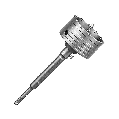 SALI Concrete Hole Saw Kits 4100mm Tungsten Steel Wall Hole Cutter Drill Bit Sets with 220mm SDS Plus Shank Connecting Rod,100mm Center Positioning Drill Bits for Cement Wall Masonry Foam Brick