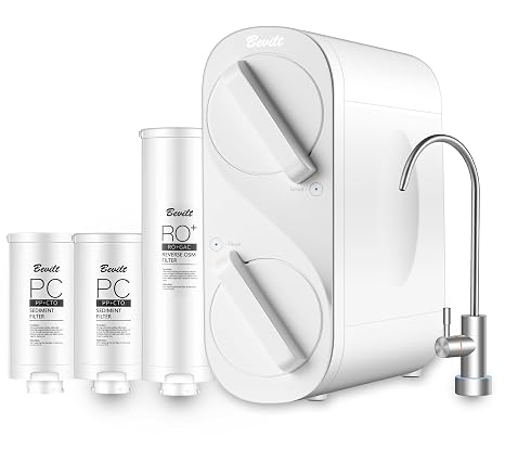 RO Water Filtration System,800 GPD Fast Flow, Tankless,Reduces TDS,2:1 Pure to Drain RO Filters Long Life Used for 48-60 Months,LED Purifier, Smart Faucet