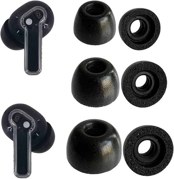 Replacement Memory Foam Eartips for Nothing & CMF Earbuds, 3 Pairs