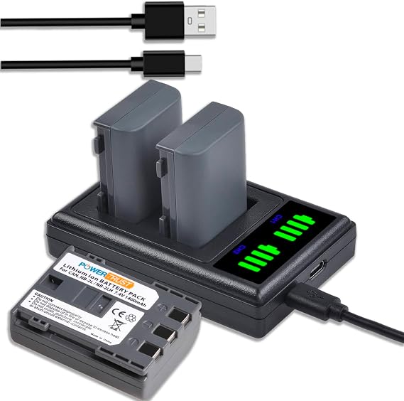 3-Pack NB-2L NB-2LH Battery and Charger | Compatible with Canon PowerShot G7 G9 S80 S70 S60 S50 S45 S40 S30, DC410 DC420 EOS 350D 400D Digital Rebel XT XTi