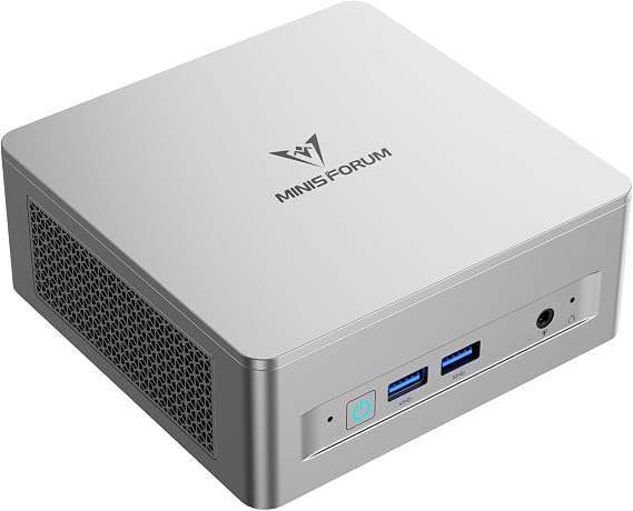 MINISFORUM UM750L Slim Mini PC, AMD Ryzen 5 7545U Mini Computer(6C/12T, Up to 4.9GHz), 16GB LPDDR5 RAM & 512GB PCIe 4.0 SSD, HDMI/DP/USB4, 4 x USB Type A,2.5G LAN,WIFI6E/BT5.3