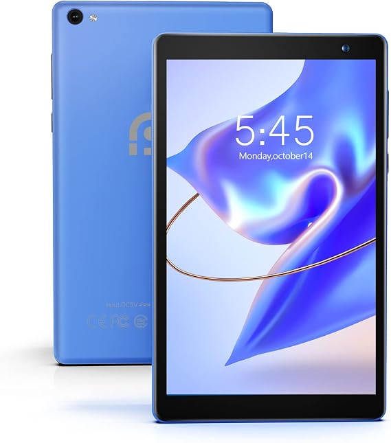 PRITOM Tronpad Tablet - 7'' Android 10 Tablet PC with 32 GB Storage, Quad Core, HD IPS Display, Dual Camera, WiFi, Bluetooth, Blue