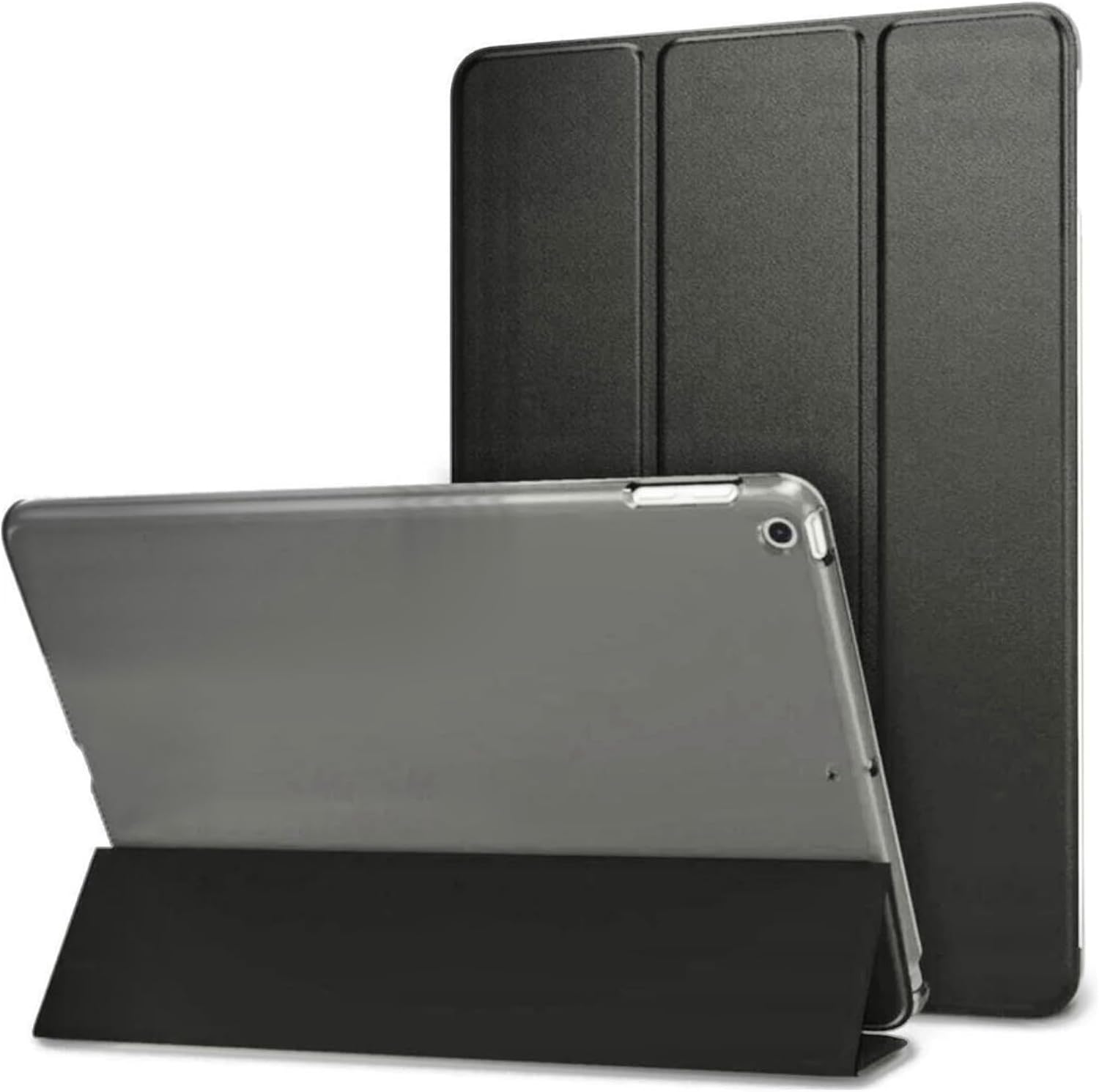 Coverzone iPad 11.Nesil A16 11inç10.Nesil 10.9inç ile uyumlu Kılıf Saydam Arka Kapak Flip Smart Cover Katlanabilir Standlı Darbe Emici Koruyucu Tablet Kılıfı Akıllı Uyku Özellikli Siyah
