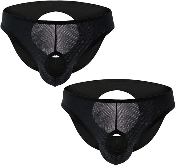 Summer Code Mens Sexy Hollowed Pouch Thong Underwear Pack