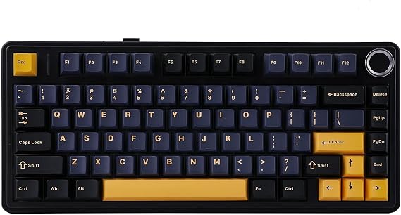 Aula F75 Mekanik RGB TKL Gray Switch Kablosuz Makrolu Hot Swap Klavye Siyah