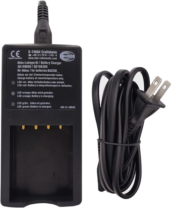 HBC Battery Charger D-74564 for BA223030 Battery Charger, QA108600 QD108300 Charger (AC 110V ~ 220V)