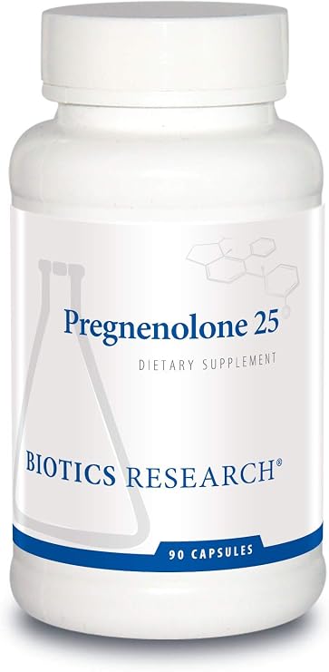 BIOTICS RESEARCH Pregnenolone 25, Pregnenolone Support 25mg, 90 Capsules