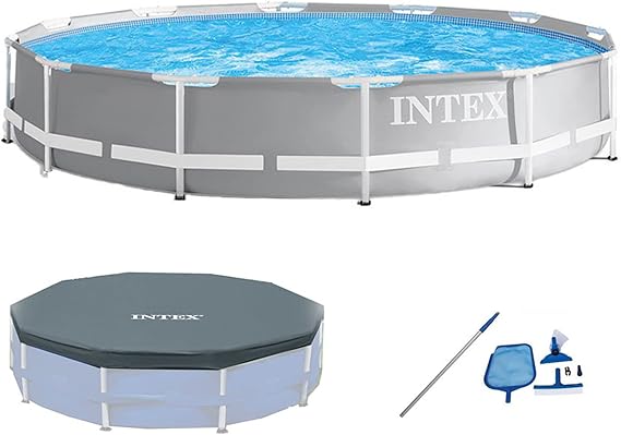Intex 26711EH 12ft x 30in Prism Above Ground Pool Set w/Cover & Maintenance Kit