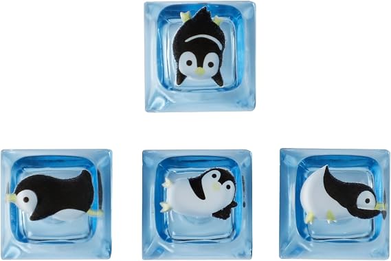 YMDK Penguin Resin Personalized Keycaps WASD Arrow Keys Handmade Custom Keycap for MX Mechanical Keyboard