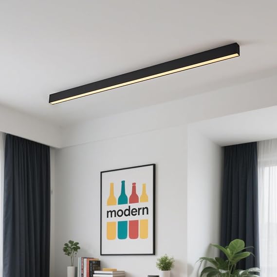Black ceiling light LED, used for living room, bedroom, hallway, kitchen,
