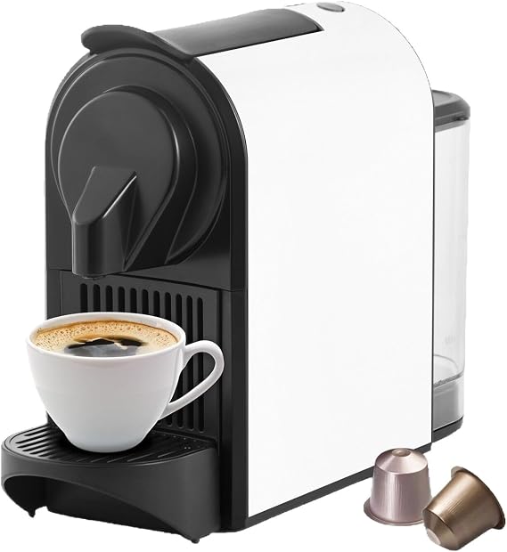 Coffee Machine, Espresso Machine, Suitable for 99% Of Nespresso Capsules, 800ml Removable Water Tank, ODE Italian Pump 20 Bar, Domestic Fully Automatic Compact Grinder and Capsule Maker