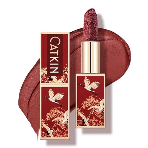 Catkin Semi-Matte Lipstick Hydrating High Impact Color Infused with Vitamin E and Avocado Oil Smooth Soft Texture Long Lasting Matte Finish 129