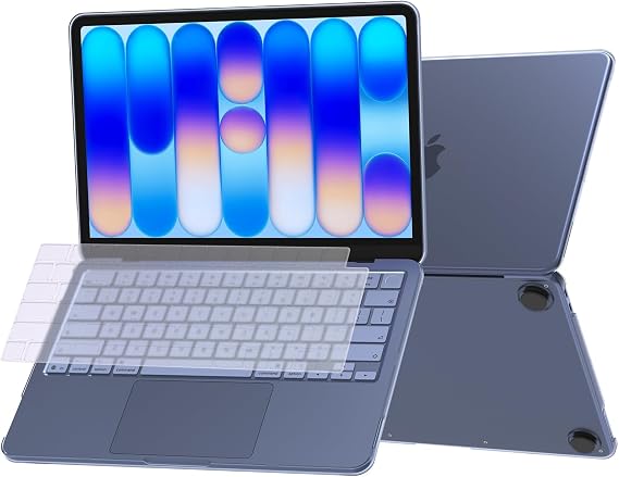 Soonjet for MacBook Neo 13 inch Case + Keyboard Cover | Indigo Clear