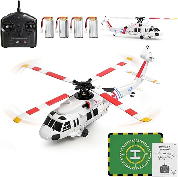 K270 UH-60L RC Helicopter with Optical Flow Positioning, Brushless Motor, Barometric Altitude Hold, Stable Hover Flight System, Scale Realistic
