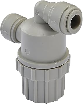 NeoFit's Acetal Gray Filter Strainer features 1/4" x 1/4" push-in connections and a 100 mesh (150 micron) stainless steel filter screen, designed to protect pumps and filters from debris