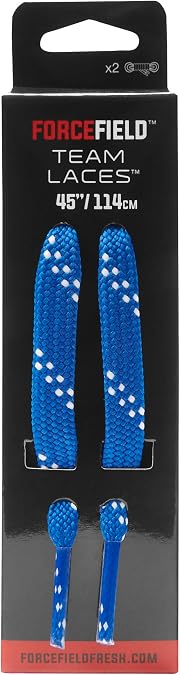 ForceField Team Lace, Royal blue white speckled flat 45"
