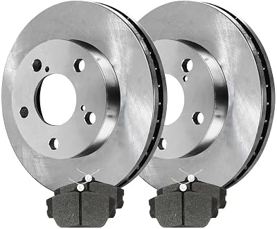 OKJHFD Brake Pads & Rotors Kit Front Driver and Passenger Side Ceramic Stop Power Disc Set and for Sable for Cougar for Mark VIII for Continental for Thunderbird for Taurus