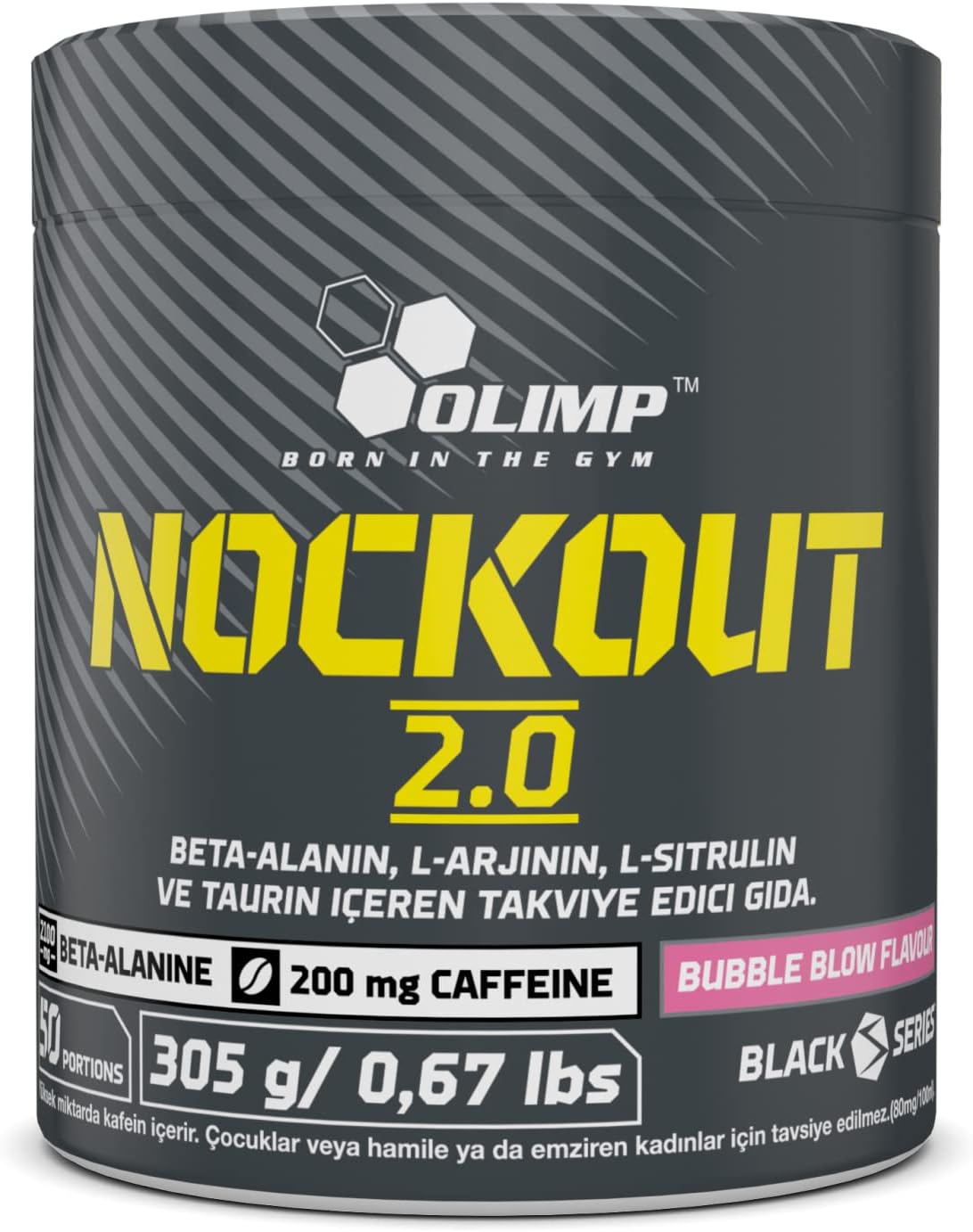 OLIMP SPORT NUTRITION Nockout 2.0 Gum Flavored 305 Gr arginine taurine caffeine beta alanine black pepper extract