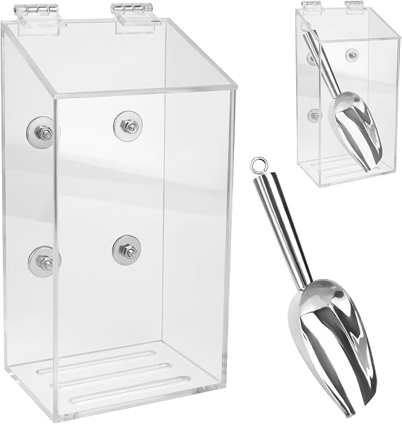 Magnetic Acrylic Ice Scoop Holder with Scoop