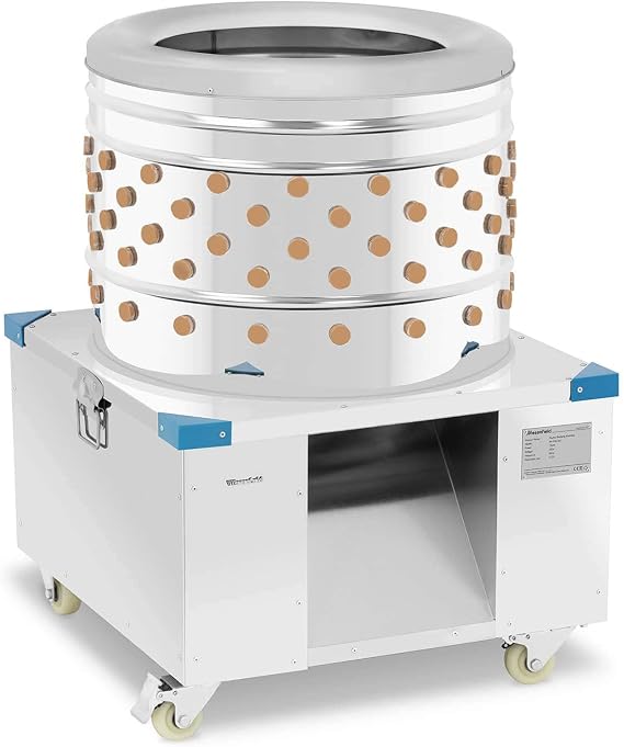 WI-PPM-60 plucking machine 1500 W 540 kg/h stainless steel diameter 60 cm poultry plucking machine 181 plucking finger
