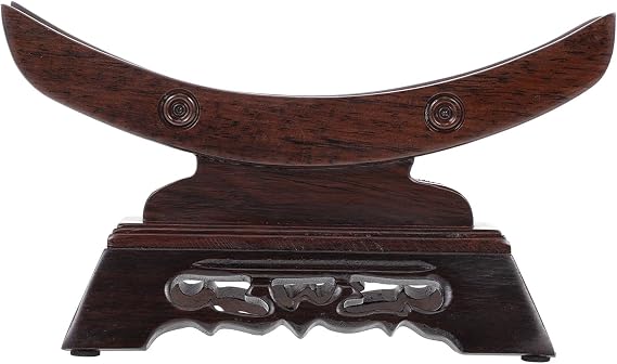Wooden Decorative Rack for Household Desktop Decor and Collection Organizer Brown Stand Display Holder for Medieval Decoration
