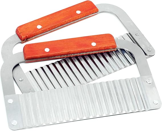 2-Pack Stainless Steel Wavy Soap Cutter Soap Making Tools Hardwood Handle Pro. Supply