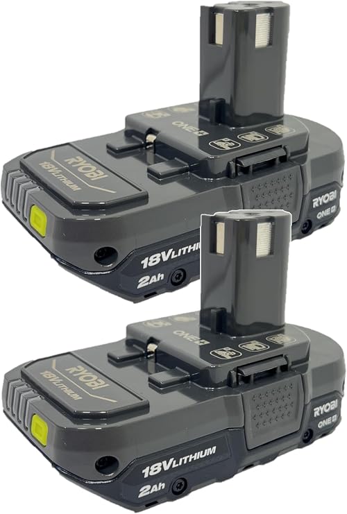 RYOBI P161 (P190 2 pack ) 18 volt ONE+ 2.0Ah Compact Lithium-Ion Battery | PBP006 2 Pack