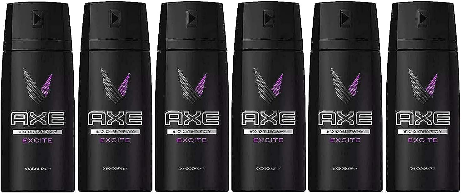 AXE Body Spray Deodorant Excite 150 Ml  5.07 Oz Pack of 6 by AXE