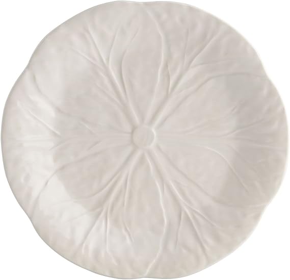 Bordallo Pinheiro Cabbage Beige Dessert Plate, Set of 4