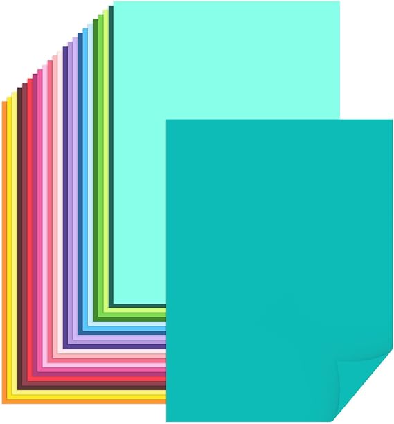 240 Sheets Colored Card Stock Printer Paper A4 & 8.5X11 for Printers,Crafts