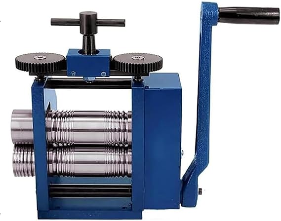Hand Crank Tablet Press, Manual Rolling Mill Machine, Pressing Line/Pressing Sheet/Pressing Round/Pressing Semi-Circle, Multi-Stage Rotating Gear, for Jewelry DIY Making