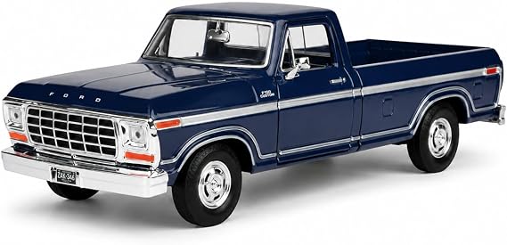 MOTORMAX 1:24 1979 Ford F-150 Custom Die-Cast Metal Model Pickup, Koleksiyonluk Klasik Amerikan Kamyonet MM-79346