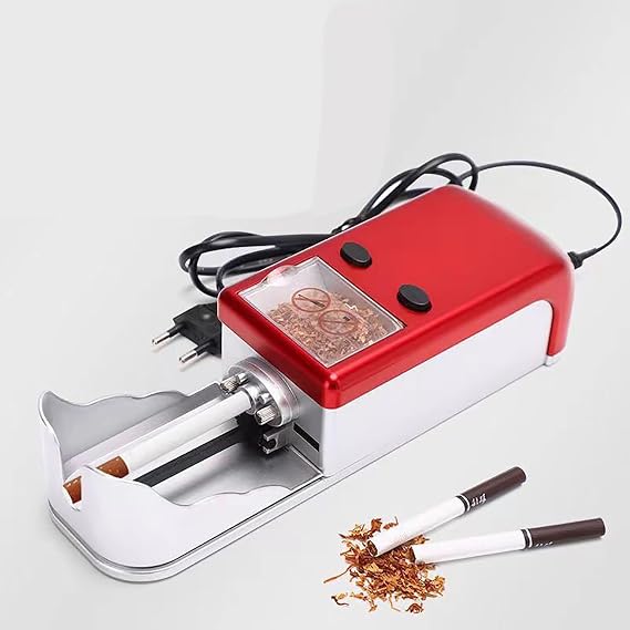 Electric Cigarette Rolling Machine, 5 Levels Adjustment Fully Automatic Cigarette Rolling Machine, 5.5/6.5/8.0mm Universal Electric Roller Maker, 1 Stick in 2 Seconds, Gift for Father, Husband