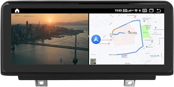10.25" Black Screen Monitor 4+64G Android Auto Stereo Video Media Player GPS Navigation for BMW 1/2 Series F20 F21 F22 F23 2011-2016 NBT