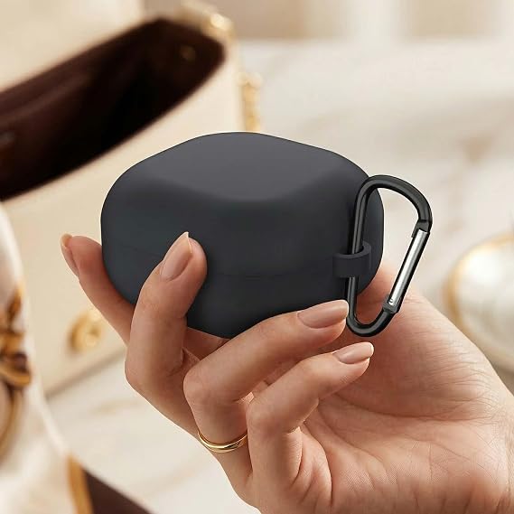 Galaxy Buds 4 Pro Kılıf Askı Aparatlı Mat Silikon Siyah
