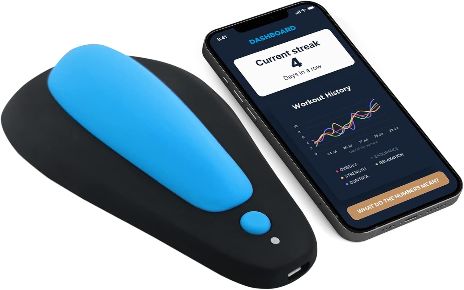 Boost by kGoal: Women's Sit-On-Top Kegel Trainer for Pelvic Floor Exercise with Biofeedback | with Smartphone App for iOS and Android