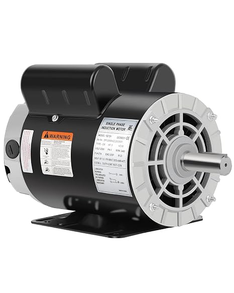 5HP Air Compressor Motor 230V 3450 RPM Single Phase 56HZ Frame ODP | 7/8" Keyed Shaft Electric Motor