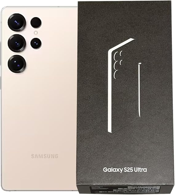 Samsung Galaxy ​S25 Ultra 5G 2025 ​(Exclusive Colours) ​12GB RAM SM-S938B ​Qualcomm Snapdragon 8 Elite SIM-Free Factory Unlocked​ Android 15 Smartphone (Titanium Pinkgold, 256, GB)