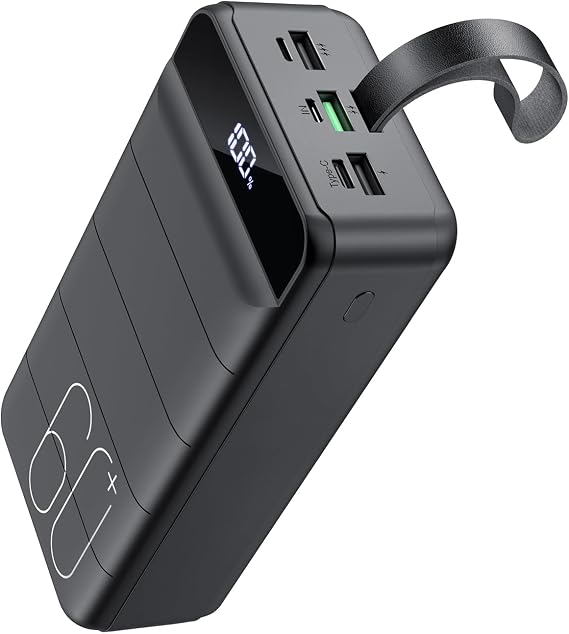 Portable Charger 60000mAh Power Bank 22.5W Fast Charging USB C Battery Pack | 4 Outputs, LED Display, External Portable Cell Phone Charger for iPhone 17/16/15/14 Pro, Android, Samsung Galaxy, Etc