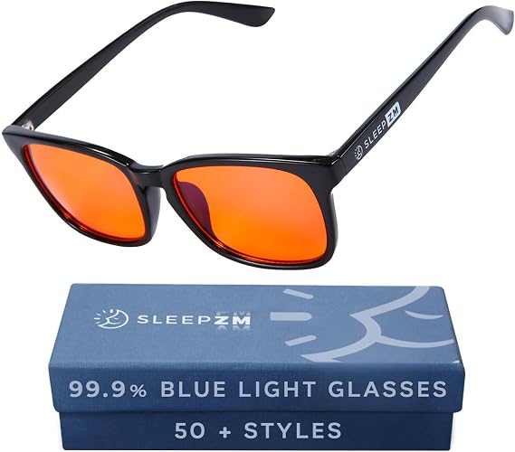 Blue Light Blocking Glasses - Sleep + Eye Strain Help Women + Men
