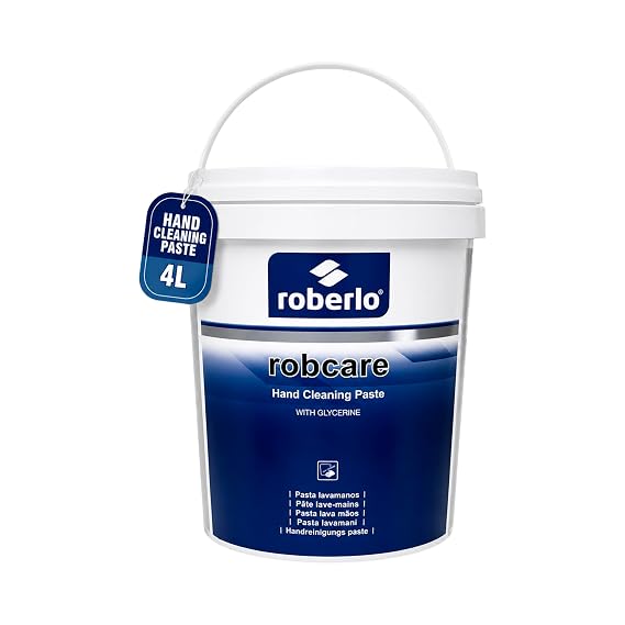 Roberlo RobCare Hand Cleaning Paste - Professional Heavy-Duty Hand Cleaner for Paint, Grease, Oil & Adhesives, Water-Rinsable Workshop Hand Cleaner - 4 KG