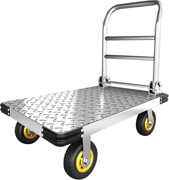 Heavy-Duty Platform Truck Cart Push Cart Dolly with 2200 lbs Capacity
