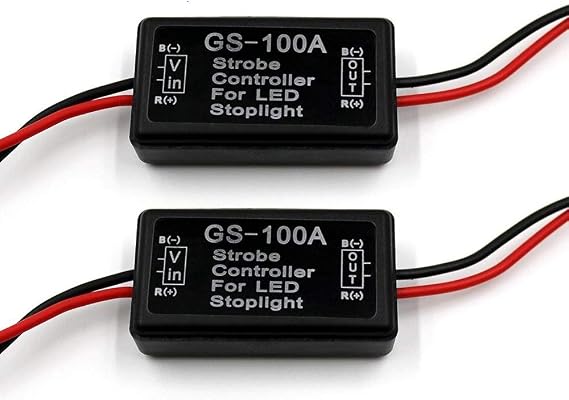 FXC 2x 24W Flash Strobe Controller Flasher Module for LED Brake Light Tail Stop Light 12-30V