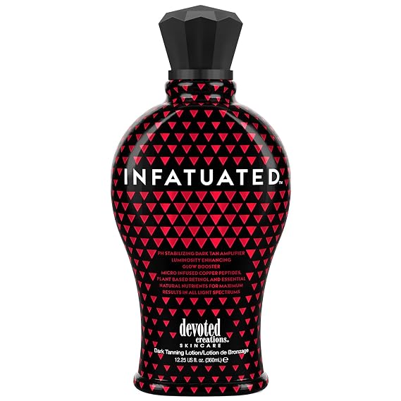 Devoted Creations Infatuated - pH Stabilizing Dark Tan Amplifier Luminosity Enhancing Glow Booster Plant Based Cruelty Free Natural Ingredients Dark Tanning Lotion